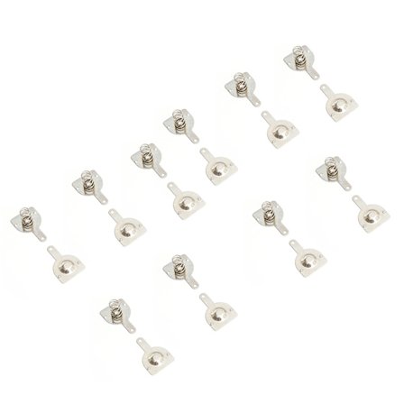 20 stk/sett Silver Spring Battery Shrapnel positiv og negativ kontaktplate erstatning for 18650 batterier 28mm