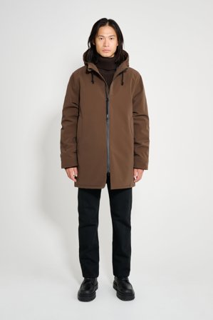 Stockholm Matte Winter Coat Dark Brown