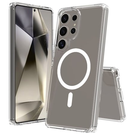 Galaxy S25 Ultra Magnetisk Mobilcover Magsafe Kompatibel Gennemsigtig
