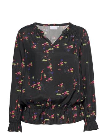 Blouse In Carp Print Blus Långärmad Svart Coster Copenhagen