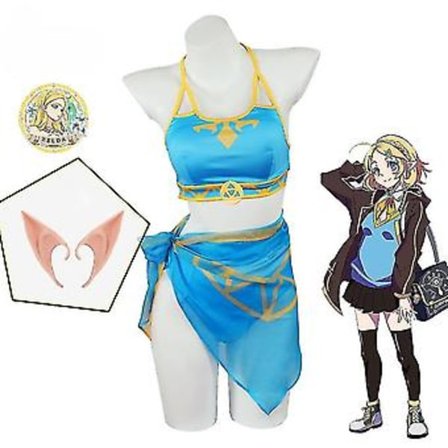 Princess Linkzelda Baddräkt Cosplay (S)