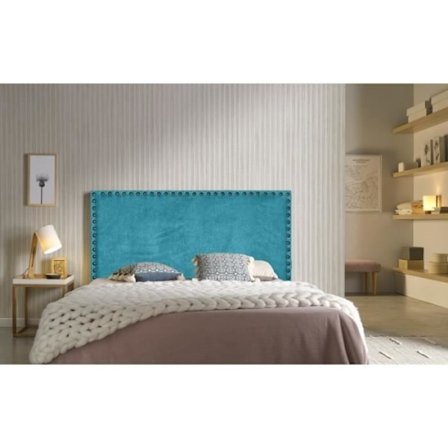 Lily sänggavel i turkos tyg 100