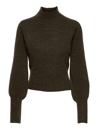 Soft Petit Ribbed Turtleneck Green Cathrine Hammel