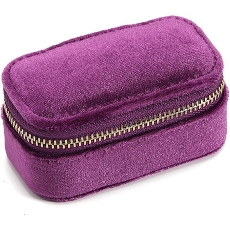 Smykkeæske til piger plys fløjl lille rejse smykkeæske arrangør til halskæder ringe øreringe halskæde armbånd rejse smykke arrangør