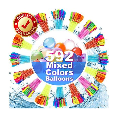 592 st Snabbfyllande Vattenballonger, Flerfärgade 592 st