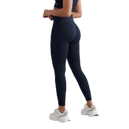 aim'n Ribbed Seamless Petite Tights Underdelar Dam Blå M