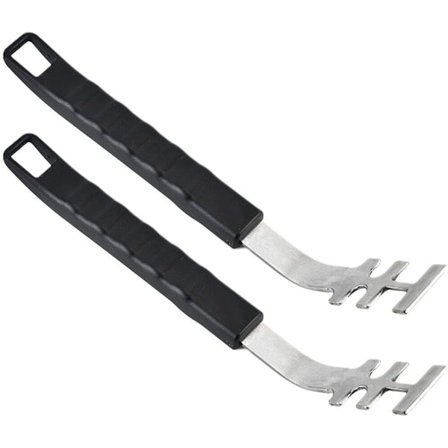 2 kpl Grilliritilän nostin, palovammoja estävä ruoanlaitto ritilän nostin Grilli Tarvikkeet yhteensopiva kuuman ritilän siirtämiseen Grilli Tarvikkeet