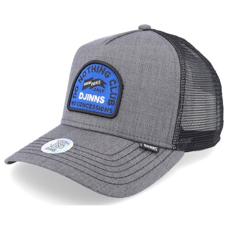 Djinns - Svart trucker Caps - Do Nothing Club Ox-Diamond Black Trucker @ Hatstore