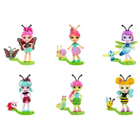6-pack Enchantimals Petal Park Mini Doll And Bug Mini Dockor 5-6 Multifärg