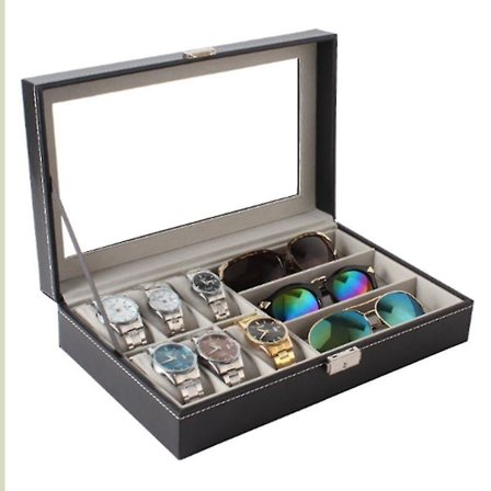Enkeltlags 6-Ruds Ur Opbevaring 3-Ruds Brille Organiser