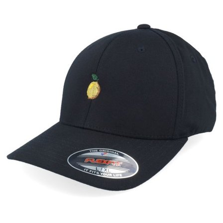 Abducted - Svart flexfit Keps - Tiny Lemon Black Flexfit @ Hatstore