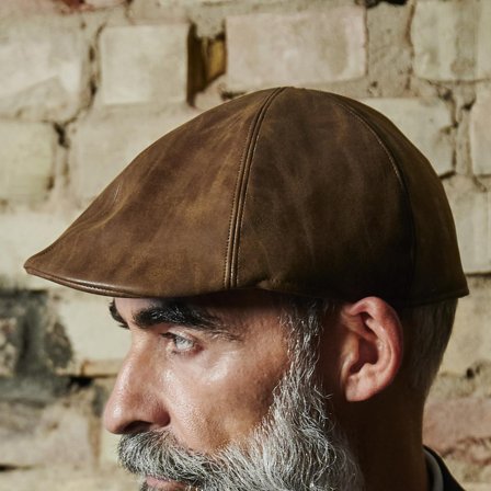 Șapcă Maximo Lumina Moda maro din piele ecologică pentru bărbați