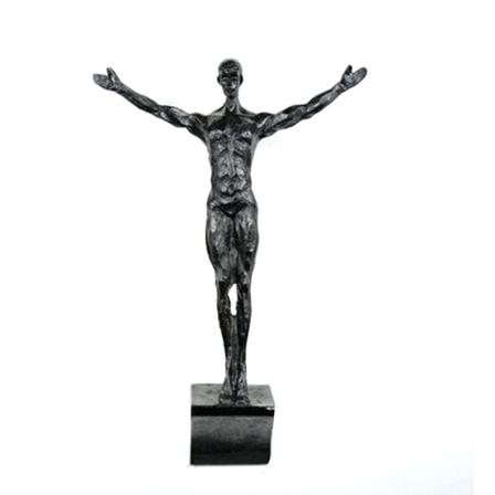 Kreative atleter Abstrakt statue Moderne Klatring Figurer Harpiks Ornamenter Vægdekoration A