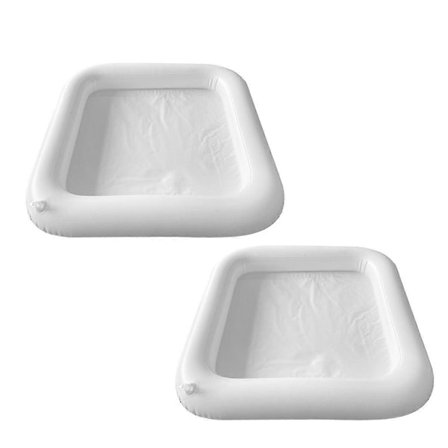 2 ST 61 cm Uppblåsbar Serveringsbar, Drycker Uppblåsbar Kylbord Pool Isbricka för Picknick & Camping