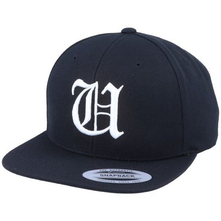 Iconic - Svart snapback Keps - U Letter 3D Black Snapback @ Hatstore