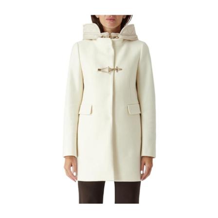 Fay, Single-Breasted Coats Beige, Dames, Maat:S