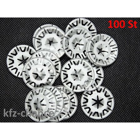 100 x Spændeskive Bonnet Varme Skjold Clips til Audi Skoda Seat VW
