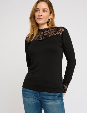 Cream Crtrulla Jersey Blouse - Black - S