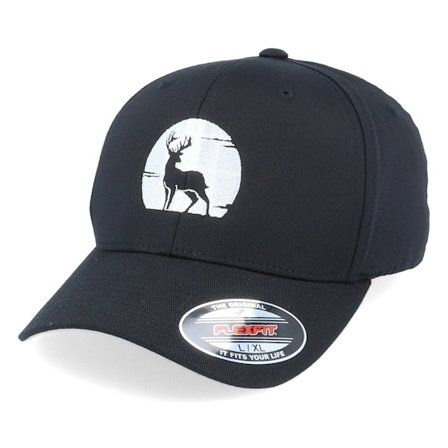 Hunter - Nero flexfit Cappellino - Deer Silhouette Black Flexfit @ Hatstore