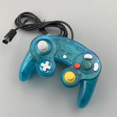 Aqua Green Läpinäkyvä Langallinen Peliohjain GameCube NGC:lle Yhdellä Painikkeella, Yhteensopiva NGC-Pelikonsolin Kanssa