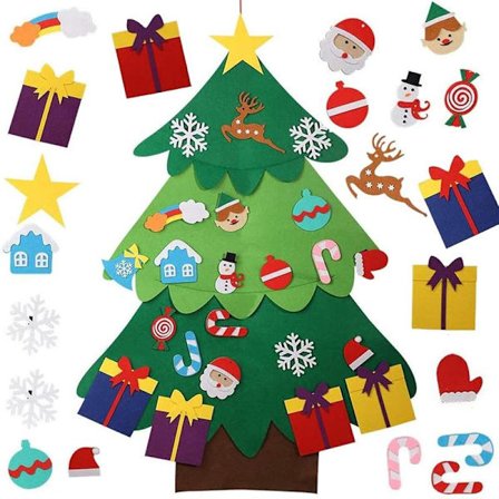 Filt Julgran, DIY Filt Julgran med Avtagbara Delar, 1,2 Meter