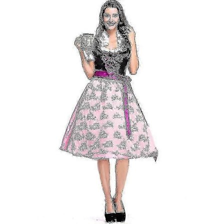 Tysk Øl Karneval Lilla Pink Øl Kostume Fest Karneval Kostume Thanksgiving Påske Kostume