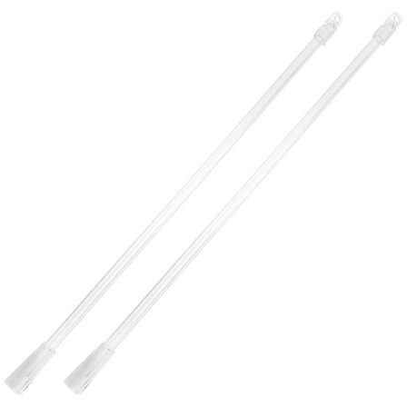 2-pakning blindstang Vertikal blind erstatningsdeler Blindstang Blindstang åpnerstang med krok og grep (30X1.3CM, Transparent)