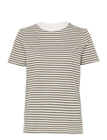 Slfmy Perfect Ss Tee Box Cut-Stri B Noos T-shirts & Tops Short-sleeved Multi/mønstret Selected Femme