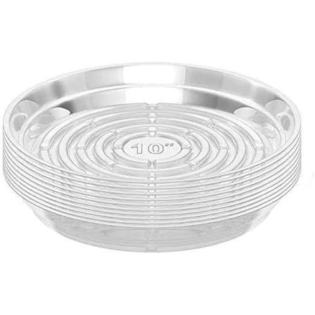 Transparenta Planterbricka Underlägg för Inomhus Utomhus Trädgård Växter Kruka 10 st 25 cm