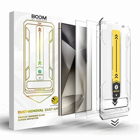 LIVSTIDSGARANTI - BOOM Galaxy S24 Ultra Härdat Glas Skärmskydd - 2 Pack
