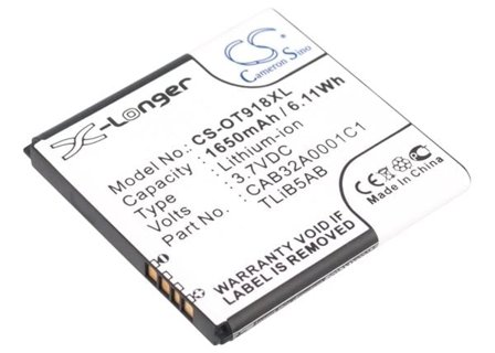 Batteri till SmartPhone, Mobil för Alcatel OT-918 Mix, One Touch 918 Mix, EE40 m.fl.
