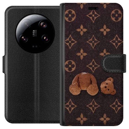 Yhteensopiva Lompakkokotelo Xiaomi Xiaomi 13 Ultra Graafinen monogrammikuvio, jossa taiteellisesti muotoiltu nalle