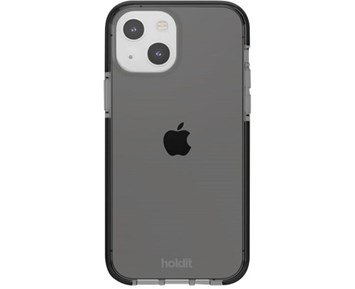 Holdit Seethru Case iPhone 13 Black Clear - Transparent & mjukt skal till iPhone 13