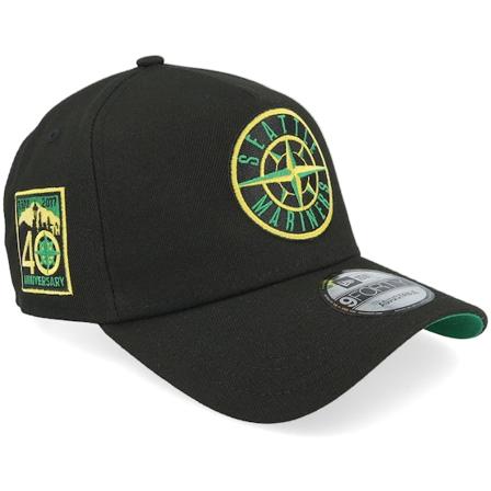New Era - MLB Svart adjustable Caps - Hatstore Exclusive x Seattle Mariners Midnight Legends 9FORTY Black A-frame Adjustable @ Hatstore