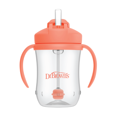 Dr. Brown's Baby`s First Straw Cup, Korall, 270 ml