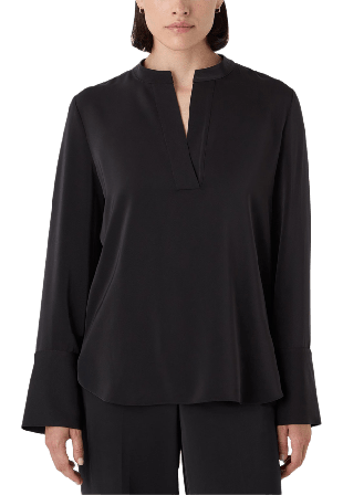 Marville Road The Ambre Satin Blouse Blusar Dam Svart 34