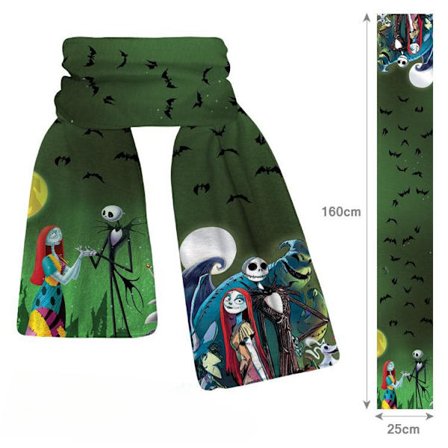 Skjerf med dødninghode, grønt, tegneserie, mykt plysjskjerf for menn, vår og vinter, varmt, komfortabelt, moteriktig og søtt unisex-skjerf