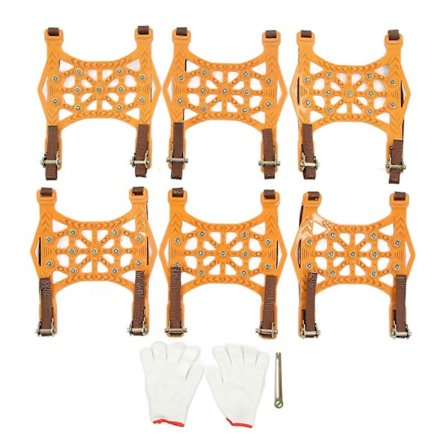 6 stk. Bil Anti-Skrid Kæde Dæk Nød Mudder Sne Egnet til Biler Off Road Køretøjer med Dækbredde på 165mm?265mm