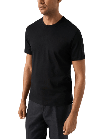 Eton T-shirt I Single Jersey Supima-bomull T-shirts Herr Svart L