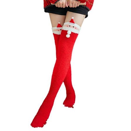 Par Korall Sammet Jul Knästrumpor