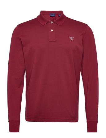Original Pique Ls Rugger Polos Long-sleeved Rød GANT