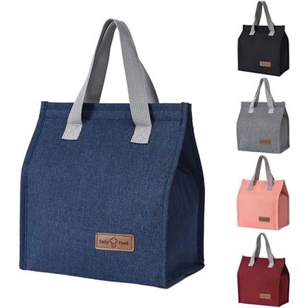 Eristetty lounaslaukku, vuototiivis, vedenpitävä kylmälaukku, leveäaukkoinen termolaukku, piknikille/töihin/kouluun, sininen