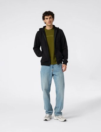 Champion Full Zip Hoodie Sweatshirt - Black - L