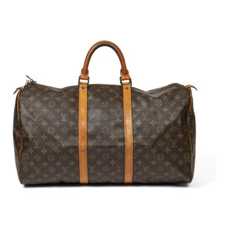 Louis Vuitton Vintage, Pre-owned Keepall 50 Bruin, Dames, Maat:ONE Size