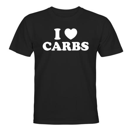 I Love Carbs - T-PAITA - UNISEX Svart - S