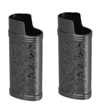 Vintage Stil 2:a Zippo Tändare Fodral Återanvändbar Portabel Svart Utomhus Reseskydd