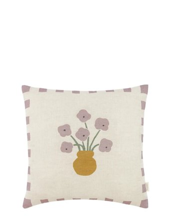 NOBODINOZ Vibes Square Cushion Linen 40X40 - Cream - ONE SIZE