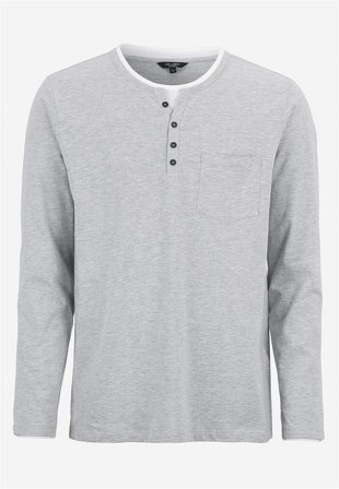 Cellbes of Sweden - Långärmad t-shirt - gråmelange - för herrar - 7XL