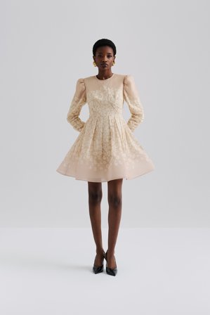 Malina - Leoni miniklänning - L - Beige Leo