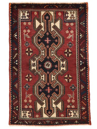 Käsinsolmittu Persialainen Hamadan Matot 105X165 Musta/Tummanpunainen